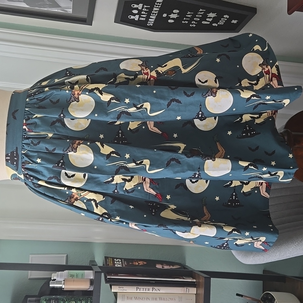 Collectif Jasmine Witches Swing Skirt, NWT, UK 8 - Picture 8 of 17